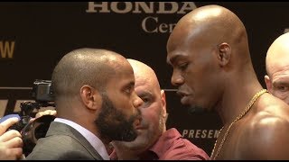 UFC 214 Daniel Cormier vs Jon Jones 2 Face Offs [upl. by Lacefield]