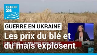 Guerre en Ukraine  les prix du blé et du maïs explosent • FRANCE 24 [upl. by Kraska]