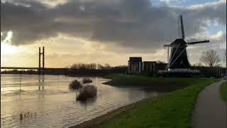 Hoog water rondom Kampen op Tweede Kerstdag [upl. by Ahsienek]