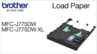 How to load paper into the Brother MFCJ775DW [upl. by Ardnuahc]