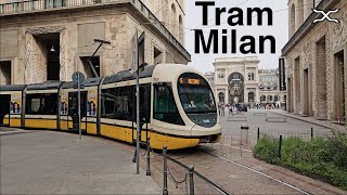 Tram Milan  Rete tranviaria di Milano  ATM  Italia  Italy [upl. by Akienom]