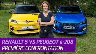 RENAULT 5 vs PEUGEOT e208 2024  le 1er MATCH des citadines électriques stars [upl. by Carmela]