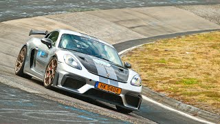 Porsche 718 Cayman GT4 RS Weissach  NURBURGRING REVIEW [upl. by Okiman]