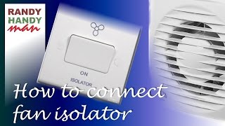 Bathroom fan timer switch isolator installation connection [upl. by Derfniw]