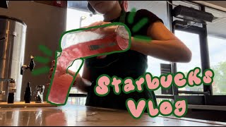 STARBUCKS VLOG  make drinks with me [upl. by Rubetta]