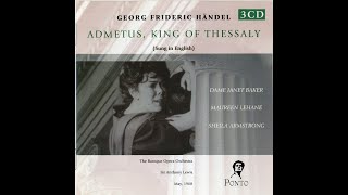 Georg Friedrich Händel 16851759  Admetus King of Thessaly HWV22 Opera Anthony Lewis [upl. by Nylhtak]