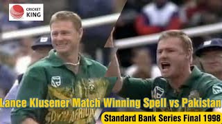 Lance Klusener Match Winning 5 Wicket Haul vs Pakistan  Standard Bank Series Final 1998 [upl. by Lorimer]