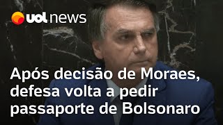 Defesa de Bolsonaro faz novo pedido para recuperar passaporte após decisão de Moraes sobre embaixada [upl. by Orferd778]