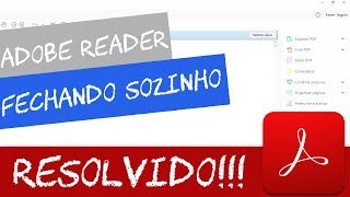 ADOBE READER FECHA SOZINHO  COMO RESOLVER [upl. by Junius]