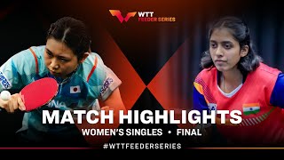 Hitomi Sato vs Yashaswini Ghorpade  WS Final  WTT Feeder Doha 2024 [upl. by Frulla447]