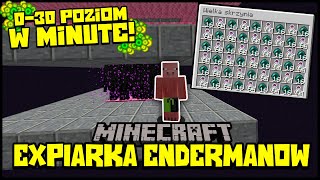 30 POZIOM w MINUTĘ  Expiarka Endermanów  Minecraft Mechanizmy  3 [upl. by Atteuqal]