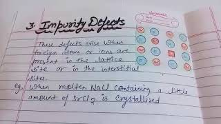 CLASS XII  CHEMISTRY  IMPURITY DEFECT AND DOPING [upl. by Brouwer]