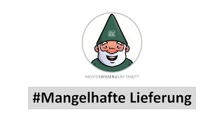 Meisterprüfung Teil 3 Mangelhafte Lieferung Schlechtleistung Meisterwissen LBV Tradt MK K12 T14a [upl. by Einafit982]