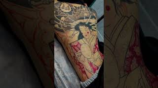 Irezumi woman tattoo 이레즈미 여자등타투 미인도 제로타투 [upl. by Innek]