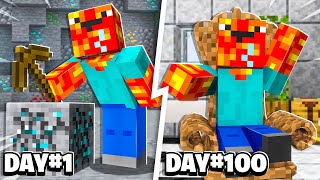 I Became Noob1234 for 100 Days  Minecraft [upl. by Eatnahc]