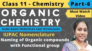 Organic chemistry  Naming of Organic compounds with Functional group Part6 [upl. by Gelb863]