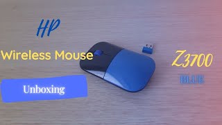 HP Z3700 Wireless Mouse Blue Unboxing [upl. by Derian]