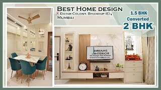 BEST MODERN 2BHK FLAT INTERIOR DESIGN BY DREAMS INTERIOR 15BHK CONVETED INTO 2BHK  MUMBAI [upl. by Atinel967]