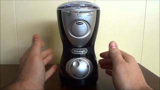 DeLonghi Electric Coffee Grinder Review And Demonstration [upl. by Tocs]