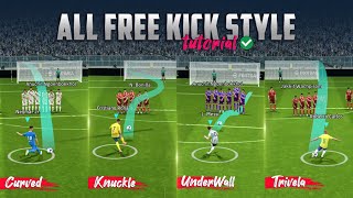 All Types of Free Kick in eFootball 2025 Mobile  Tutorial [upl. by Assital66]