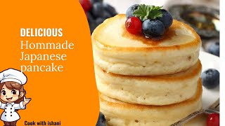 Fluffy Japanese 🥞 pancakes easy and simple process Cookwithishanih8x [upl. by Franky]