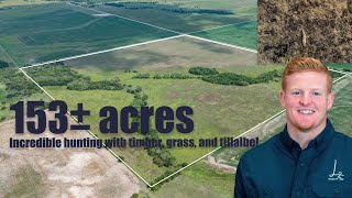 153± acres  Kansas hunting and tillable land for sale [upl. by Norina]