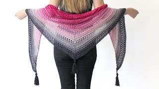 THIS IS ME SHAWL  FREE CROCHET PATTERN TRIANGLE SCARF [upl. by Buchbinder]