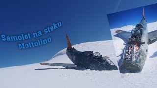 Samolot na stoku Mottolino Włochy Livigno atrakcja [upl. by Annaoi]