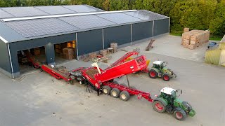 Potato harvest 22  KMWP Farms  2x Grimme Varitron 470  Wevano box filler and more [upl. by Hgieleak]