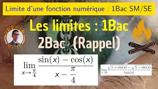 Limites de fonctions trigonométriques — Applications — 1Bac SMSE 2Bac Rappel [upl. by Leunamne769]