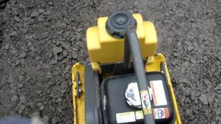 wacker VP1550 plate compactor on stone ramp [upl. by Eidur]