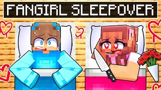 SLEEPOVER With My CRAZY FAN GIRL In Minecraft [upl. by Hcirdla]