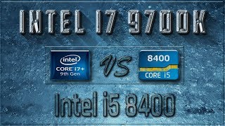 Intel i7 9700K vs i5 8400 Benchmarks  Test Review  Comparison  Gaming  10 Tests [upl. by Nnylirehs]