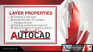 AutoCAD 2021 Layer Setup and Properties Add amp Edit Layers change color linetype and lineweight [upl. by Irene467]