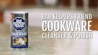 Bar Keepers Friend Cookware Cleanser amp Polish [upl. by Ellehcit]