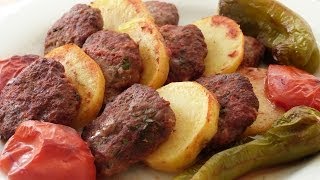 Fırında Köfte Patates Tarifi  Fırında Köfte Nasıl Yapılır [upl. by Assel896]