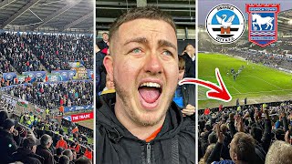 600 MILE DRIVE amp UNBELIEVABLE FULL TIME SCENES at SWANSEA CITY vs IPSWICH TOWN [upl. by Briano729]