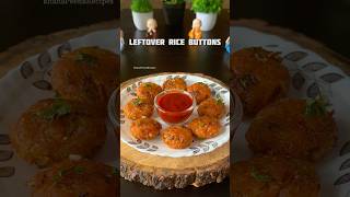 Trending Recipe of leftover rice buttons shorts recipe rice snacks [upl. by Nilek]