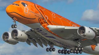 60 MINUTES PURE AVIATION  AIRBUS A380 only  GO AROUND Landing Departure 4K [upl. by Elagibba133]