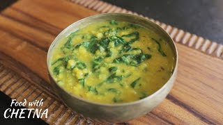 Spinach Dal Recipe  How to make Palak Dal [upl. by Aivatal]