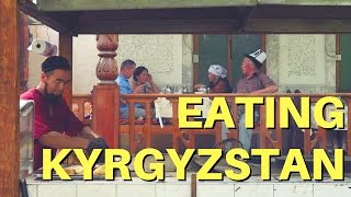 Eating Kyrgyzstan Traditional Kyrgyz food in Bishkek [upl. by Etty]