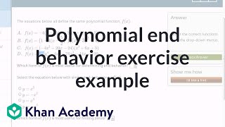 Polynomial end behavior exercise example  Algebra II  Khan Academy [upl. by Cudlip51]