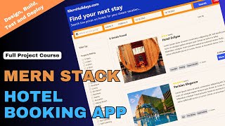 Complete MERN Stack Project Build a Hotel Booking App Like a Pro Developer StepbyStep Course 2024 [upl. by Fry]