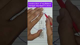 construction of equilateral triangle inside the circle construction compass [upl. by Aidole288]