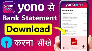 Yono SBI se Statement kaise nikale How to Download Bank Statement from Yono sbi SBI bank Statement [upl. by Dutchman]