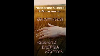 Meditazione Guidata Gratitudine Energia Positiva Pace Interiore No Stress Anti Ansia [upl. by Yobybab861]