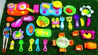 NEW MINI KITCHEN SET WITH NEW COLLECTION OF FOOD AND KITCHEN PLAY SET FOR KIDS [upl. by Palmore]