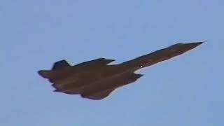 SR71A Blackbird super low pass at Nellis AFB with full burners blackbird SR71 flyby Airshow [upl. by Sybley]