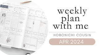 hobonichi cousin planner  weekly plan with me  apr 2024 [upl. by Landon]