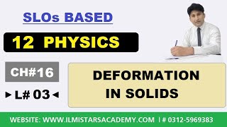 Deformation in Solids  Class 12 Physics Chapter 16 Physics of Solids [upl. by Ribal]